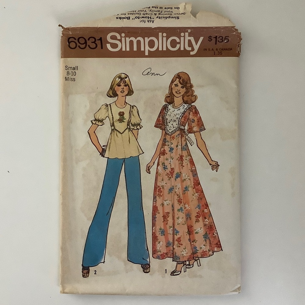 Simplicity 6931 Sewing Pattern - Picture 1 of 3